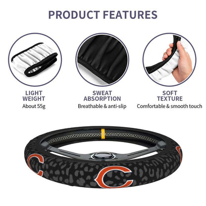 Chicago Bears Printed elastic steering wheel cover car anti-skid cover