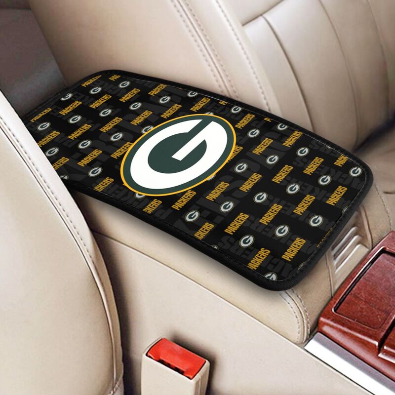 Green Bay Packers printed Car handrail cushion Personalized car armrest cover