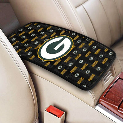 Green Bay Packers printed Car handrail cushion Personalized car armrest cover
