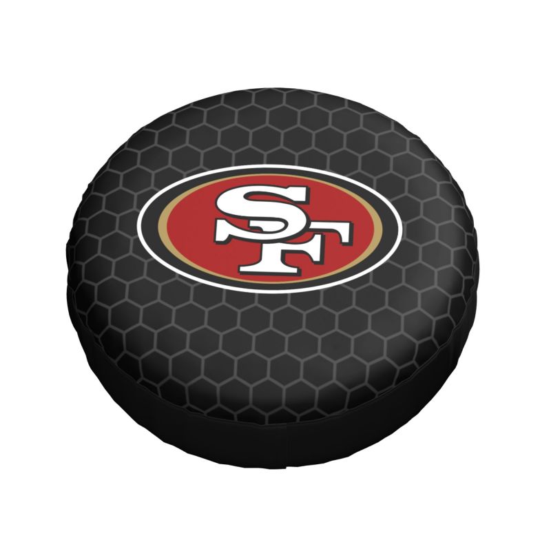 San Francisco 49ers Grid printed car tire cover dustproof and waterproof tire cover