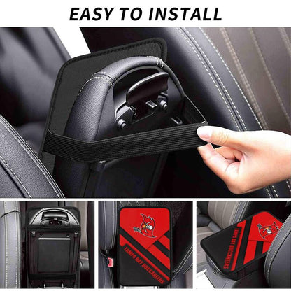 Car armrest box pad Tampa Bay Buccaneers 2 Printed center armrest box pad protective pad
