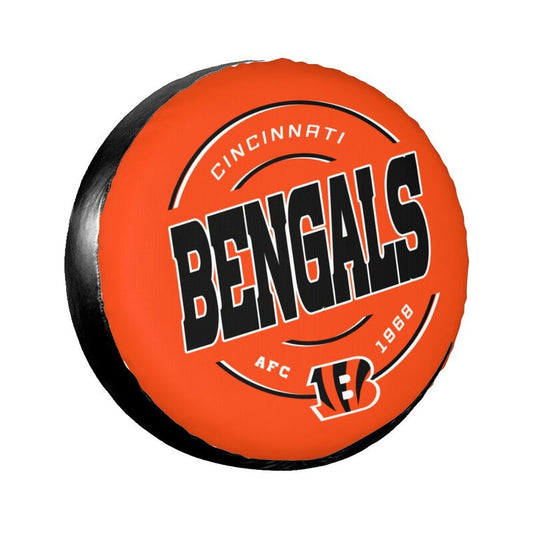 Cincinnati Bengals Printing car tire protection cover car spare tire dust protection cover