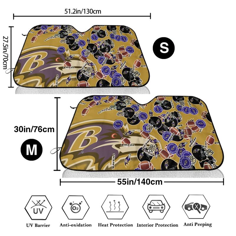 Baltimore Ravens Print multiple sizes car windshield sunshade panel car windshield sunshade cover