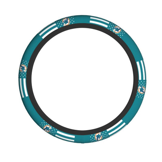 Miami Dolphins 1 Printed breathable elastic steering wheel anti slip cover