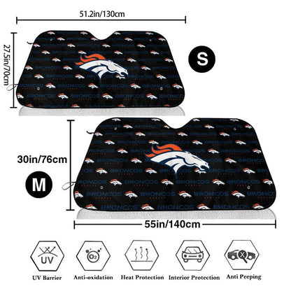 Denver Broncos Printed is suitable for front Car windshield sunshades Car windshield sunshades