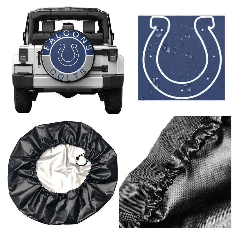 Indianapolis Colts Printed tire protection cover car spare tire dust protection covers