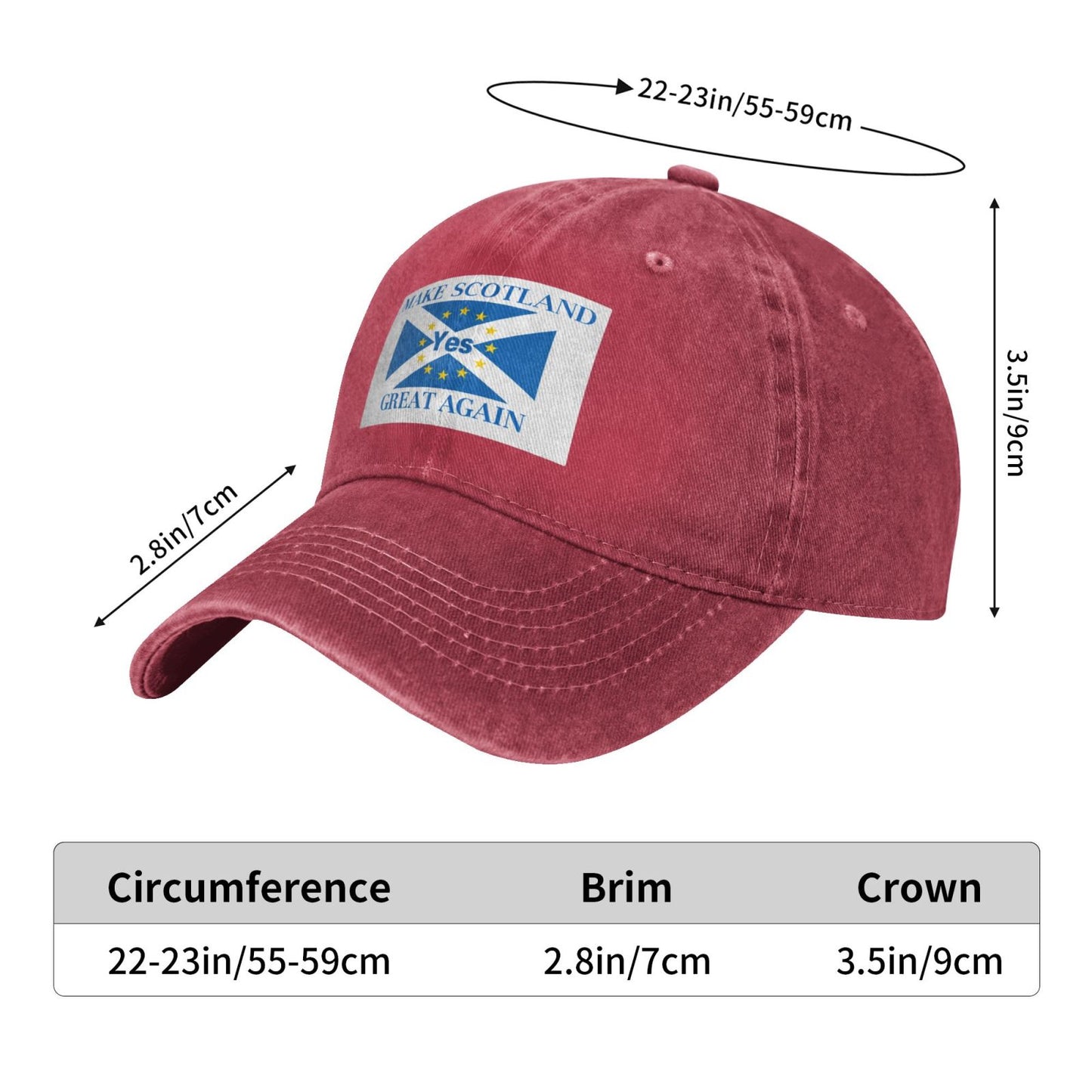 Independent European Scotland Flag Sticker Printed unisex baseball cap adjustable cap outdoor sun hats trucker hat