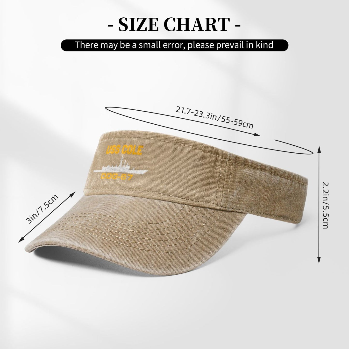 USS Cole (DDG-67) Printed adjustable Empty Top Baseball Sun Cap unisex outdoor sports hat veterans gift