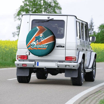 Miami Dolphins printed car tire cover dustproof and waterproof tire cover