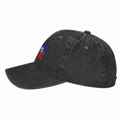 Haitian Flag Map SVG Printed unisex baseball cap outdoor hats adjustable cap trucker gift hat