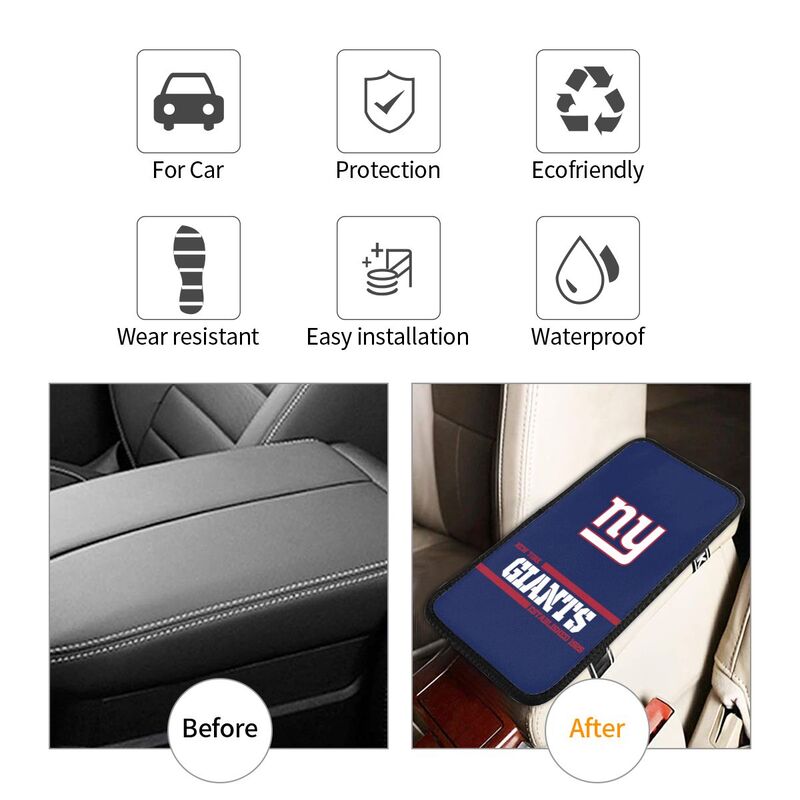 New York Giants Printed car armrest box pad Protective pad