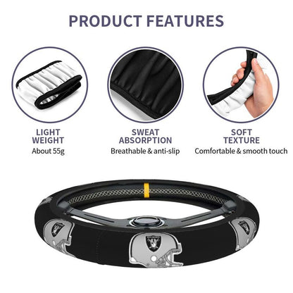 Las Vegas Raiders 1 Printed breathable anti slip cover elastic steering wheel cover