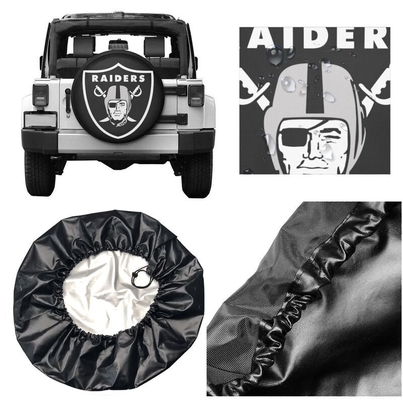 Las Vegas Raiders 5 car dustproof sunscreen tyre protective cover Tyre protective cover