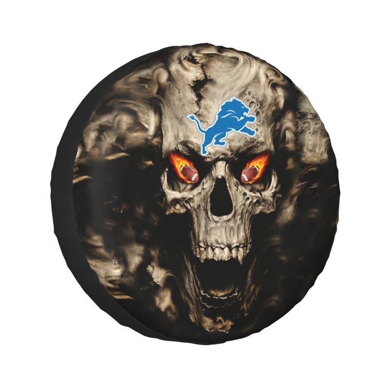 Detroit Lions print Skull print car tire cover tire dust cover