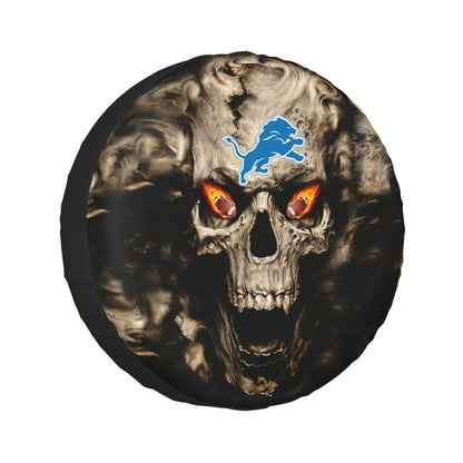 Detroit Lions print Skull print car tire cover tire dust cover