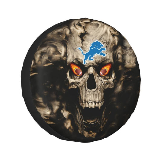 Detroit Lions print Skull print car tire cover tire dust cover