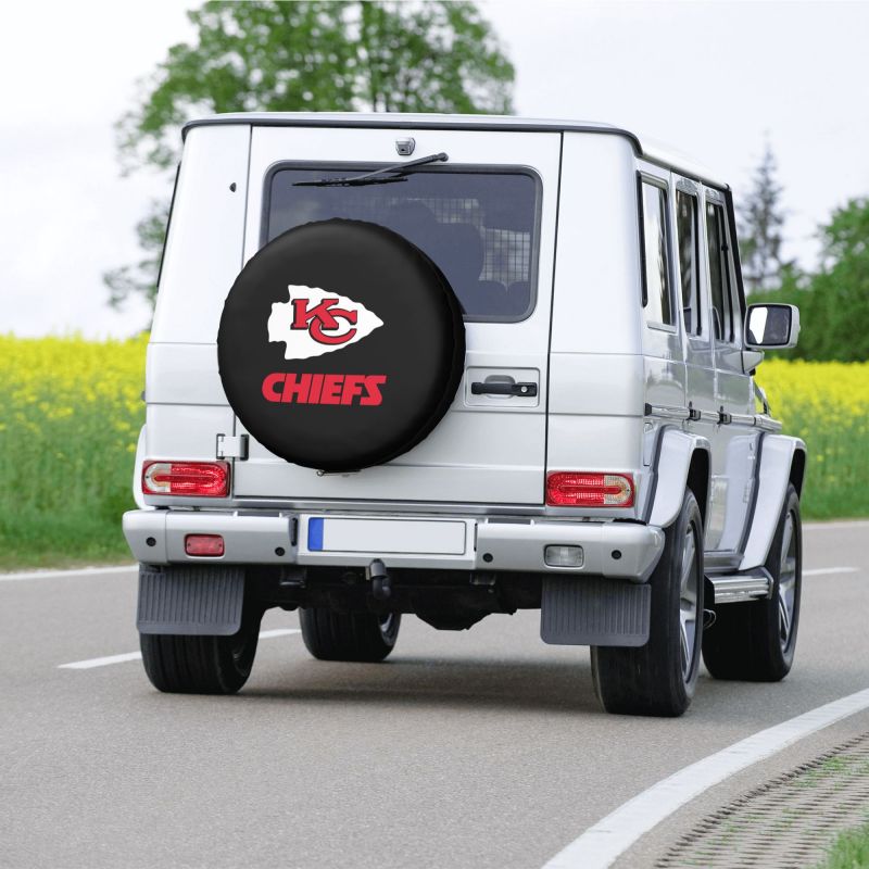 Kansas City Chiefs Car tire protective cover waterproof and dustproof tire cover