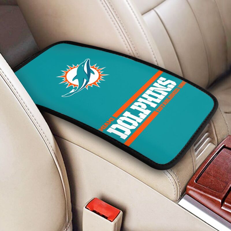 Miami Dolphins Printed car armrest box pad Protective pad