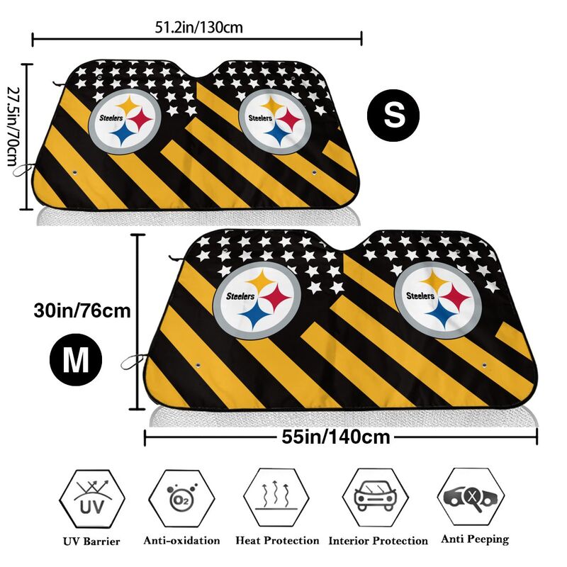 Pittsburgh Steelers 2 Printing Car windshield sunshades is suitable front windshield sunshades