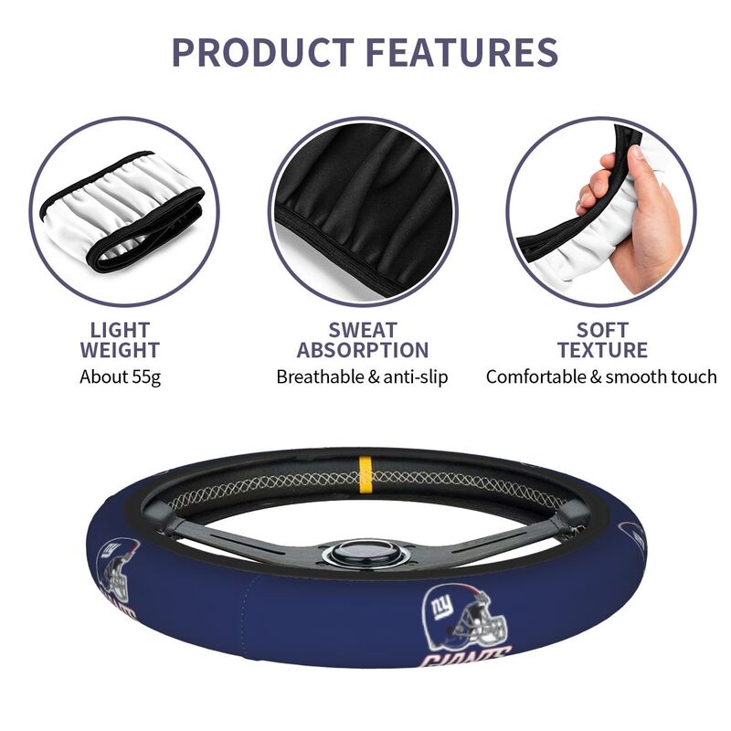 New York Giants 2 Printed breathable elastic steering wheel cover anti slip cover