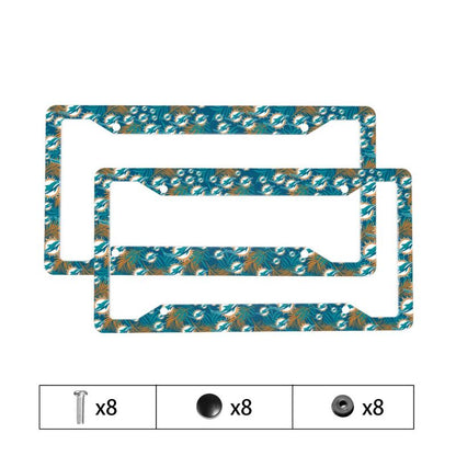 Miami Dolphins Print Car license plate frame four hole license plate holder (one pair)