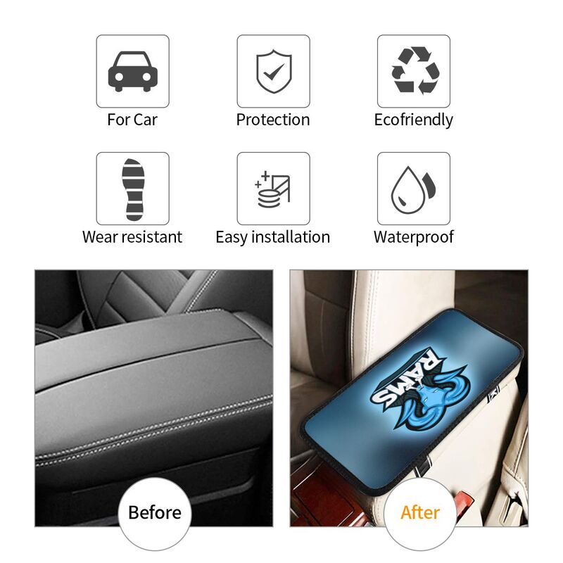 Los Angeles Rams4 Printed car armrest box pad elbow protection pad