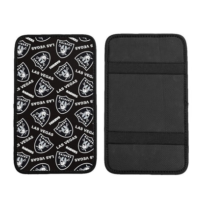 Car armrest box pad Las Vegas Raiders4 Printed central armrest box pad anti slip pad
