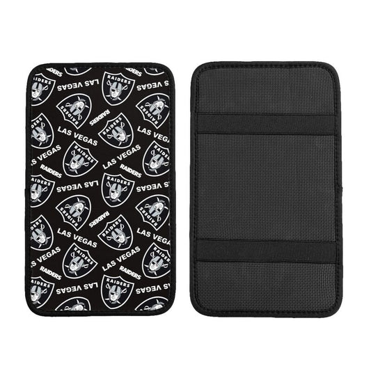 Car armrest box pad Las Vegas Raiders4 Printed central armrest box pad anti slip pad