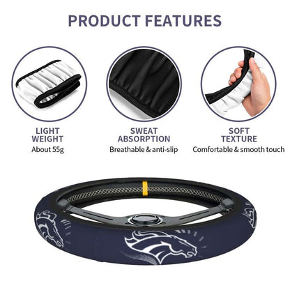 Denver Broncos 1 Printed breathable elastic steering wheel protective cover