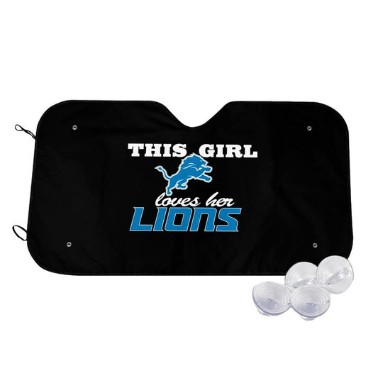 Detroit Lions Printing multi size car front windshield sunshade car windshield sunshade