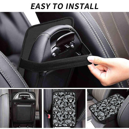 Las Vegas Raiders printing Center console armrest pad car armrest protective cover car