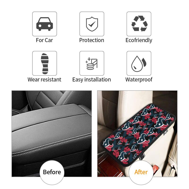 Houston Texans printing Center console armrest pad car armrest protective cover car