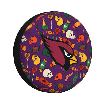 Arizona Cardinals print Halloween candy print car tire cover tire dust cover