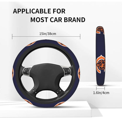 Chicago Bears Printed breathable elastic steering wheel cover anti slip cover