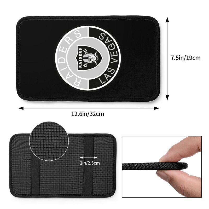 Car armrest box pad Las Vegas Raiders Printed central armrest box elbow pad