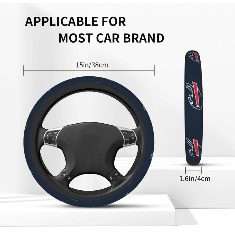 Buffalo Bills Printed breathable anti slip cover elastic steering wheel cover