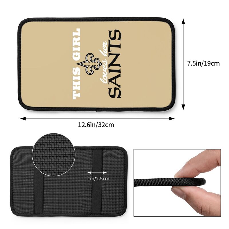 New Orleans Saints Printing car center console pad car armrest protective cover