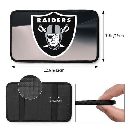 Car armrest box pad Las Vegas Raiders7 Printed central armrest box pad anti slip pad