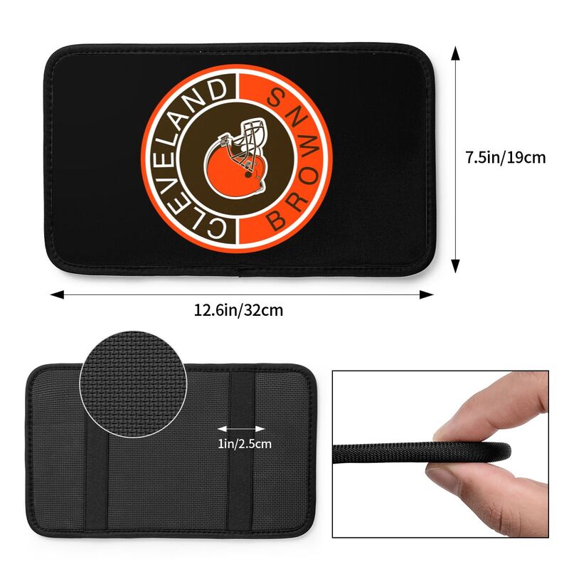 Cleveland Browns print car armrest protective cover Car center console armrest pad