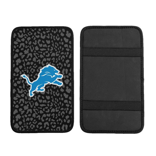 Detroit Lions print Car handrail box cushion Personalized car armrest cover