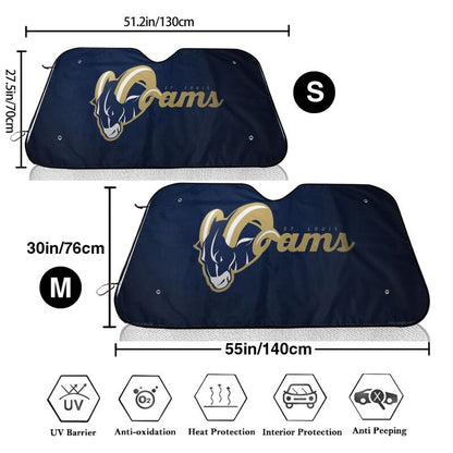 Los Angeles Rams Print Car windshield sunshades is suitable for front Car windshield sunshades