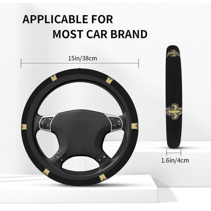 New Orleans Saints 3 Printed breathable elastic steering wheel cover