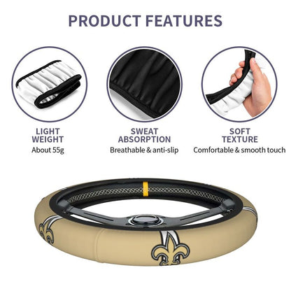 New Orleans Saints 5 Printed breathable elastic steering wheel cover