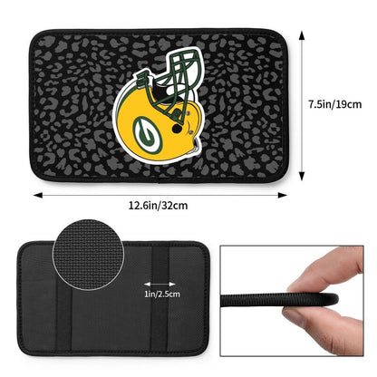 Green Bay Packers print Car handrail box cushion Personalized car armrest cover