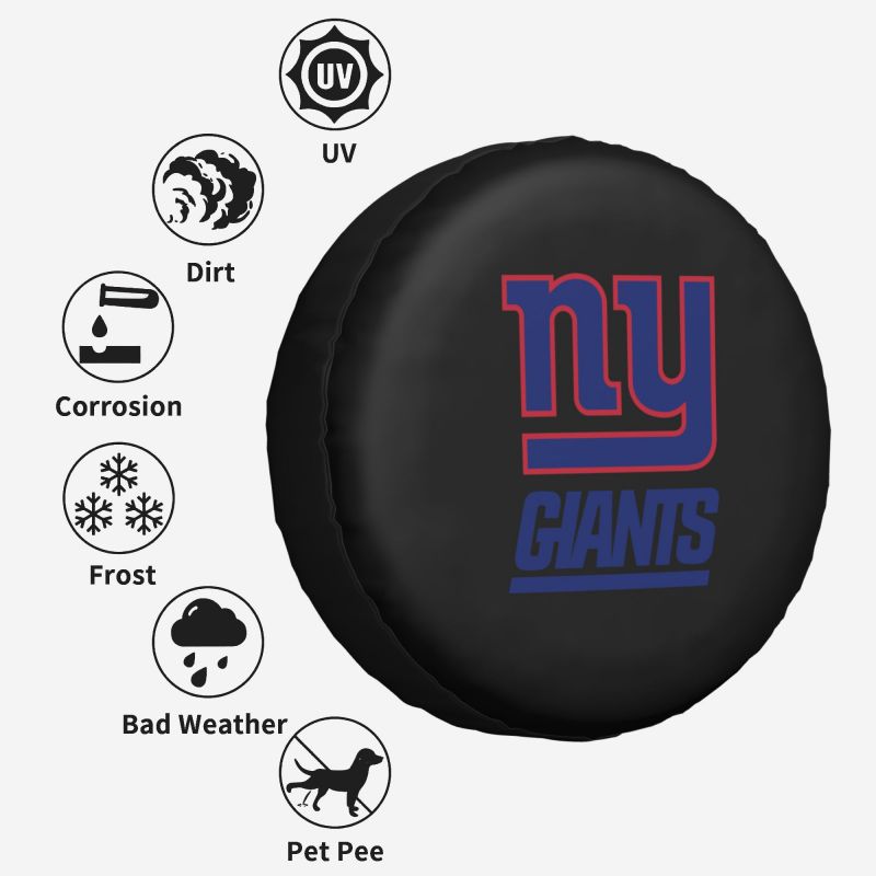New York Giants 2 Car tire protective cover waterproof and dustproof tire cover