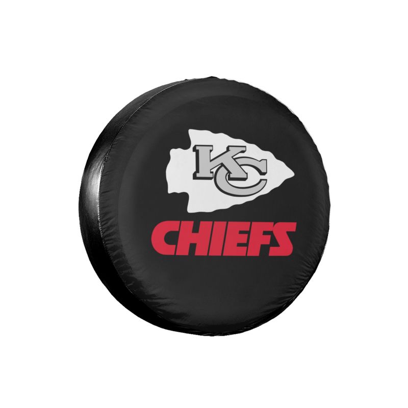 Kansas City Chiefs 2 Car tire protective cover waterproof and dustproof tire cover