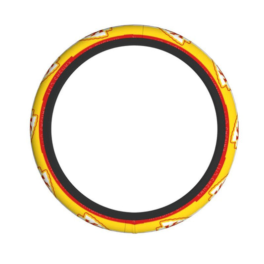Kansas City Chiefs 2 Printed breathable elastic steering wheel anti slip cover