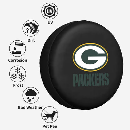 Green Bay Packers Car tire protective cover waterproof and dustproof tire cover