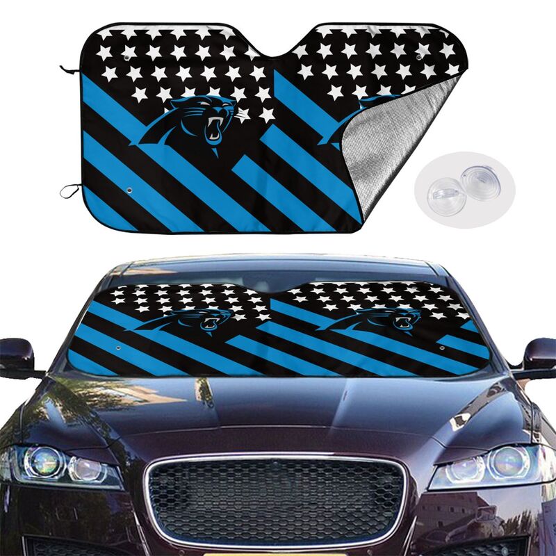 Carolina Panthers 3 Print Car windshield sunshades suitable for front Car windshield sunshades
