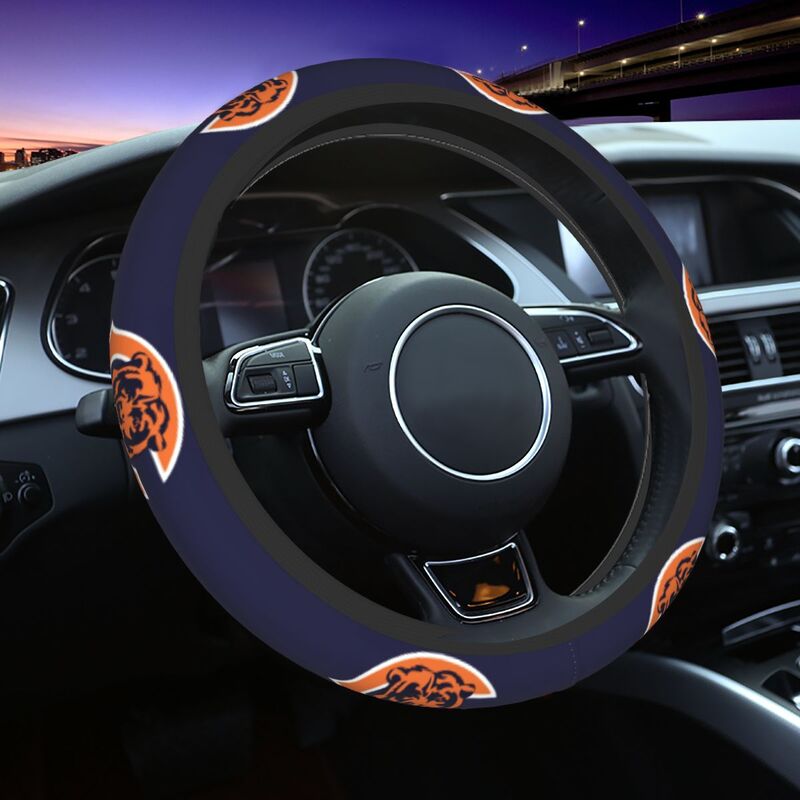 Chicago Bears Printed breathable elastic steering wheel cover anti slip cover